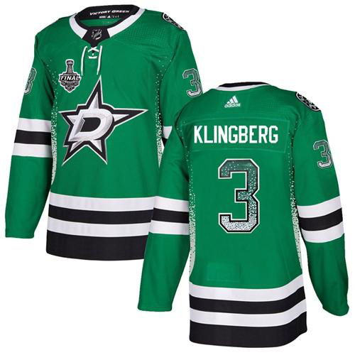 Adidas Men Dallas Stars 3 John Klingberg Green Home Authentic Drift Fashion 2020 Stanley Cup Final Stitched NHL Jersey